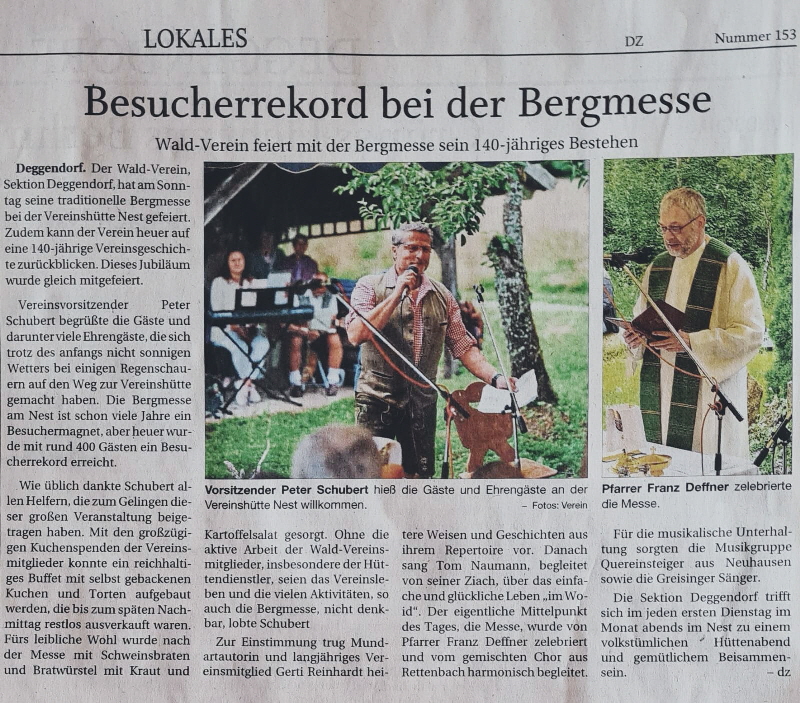 Zeitungsbericht