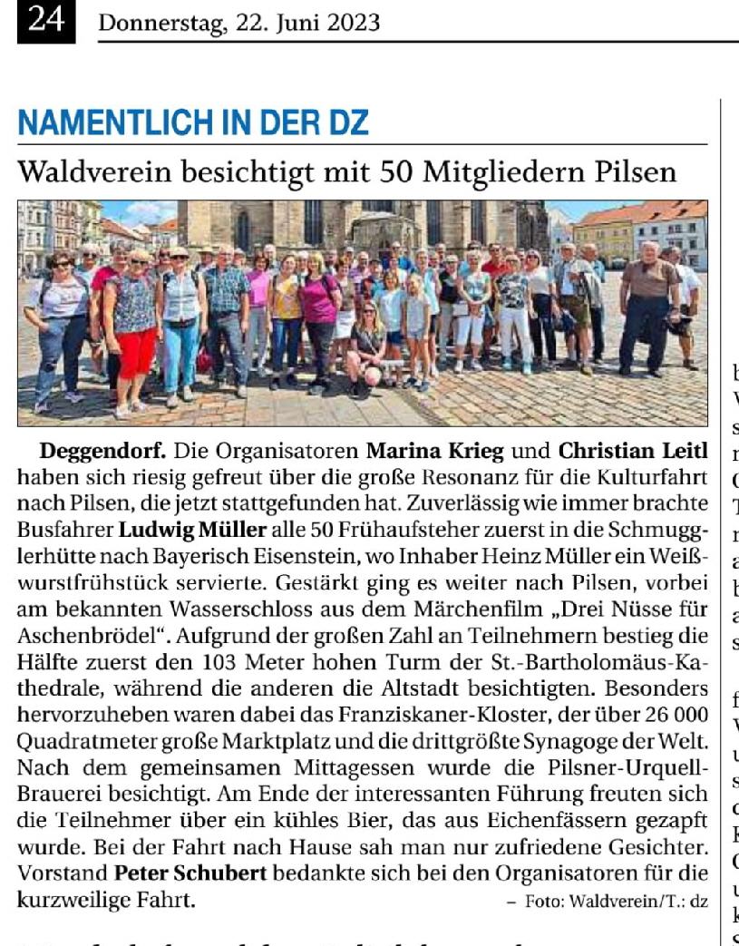 Zeitungsbericht