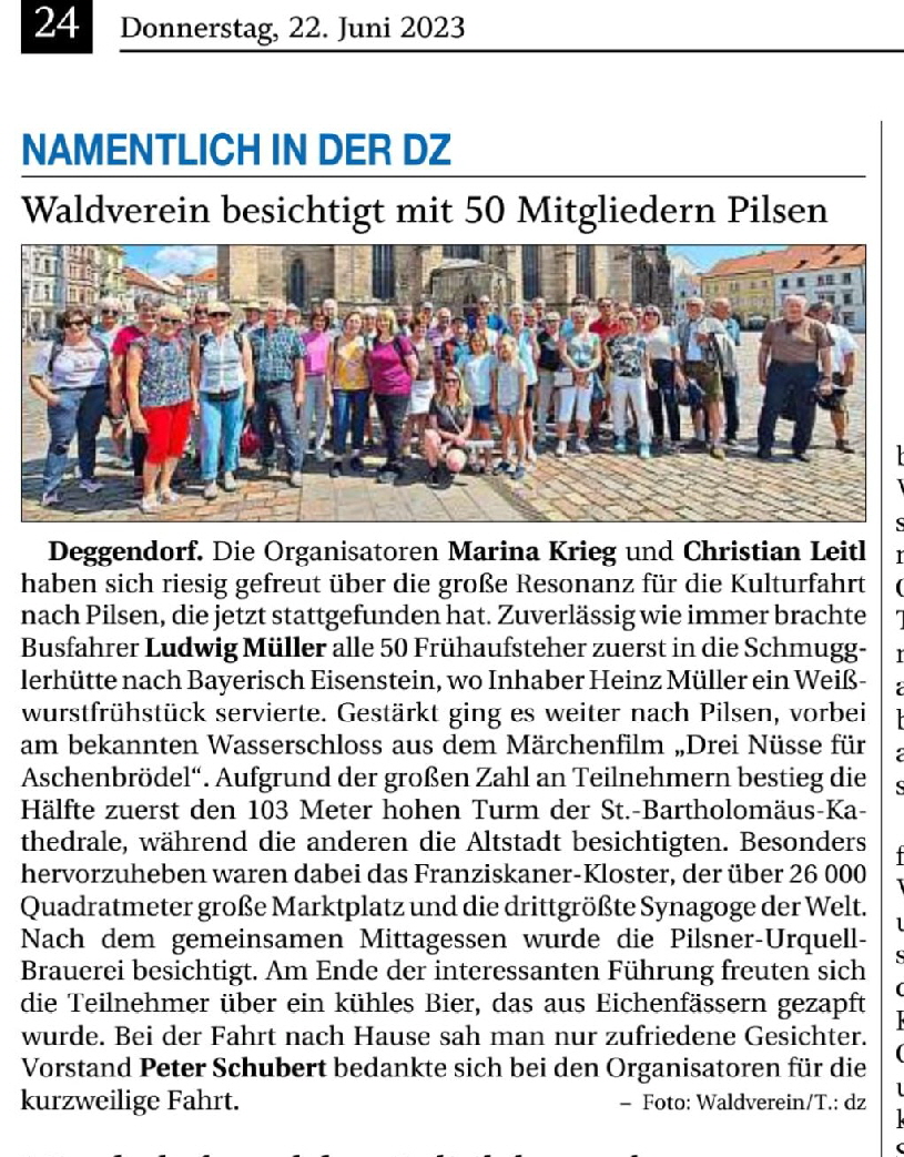 Zeitungsbericht